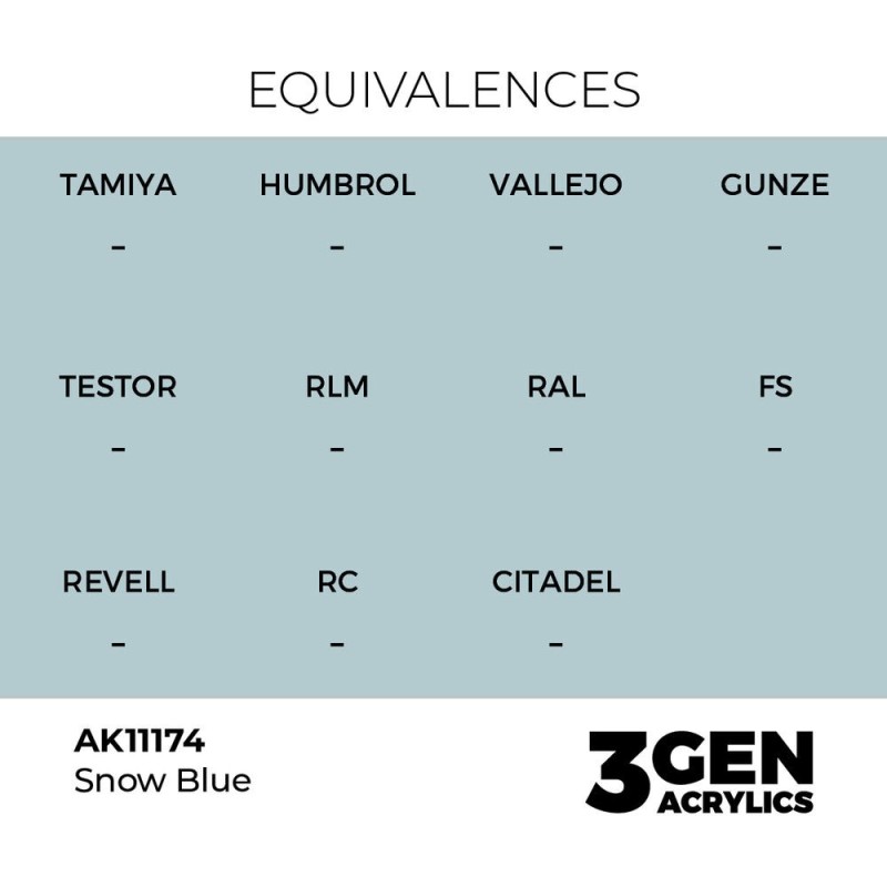  AK - Peinture 3gen : Snow Blue - 17 ml