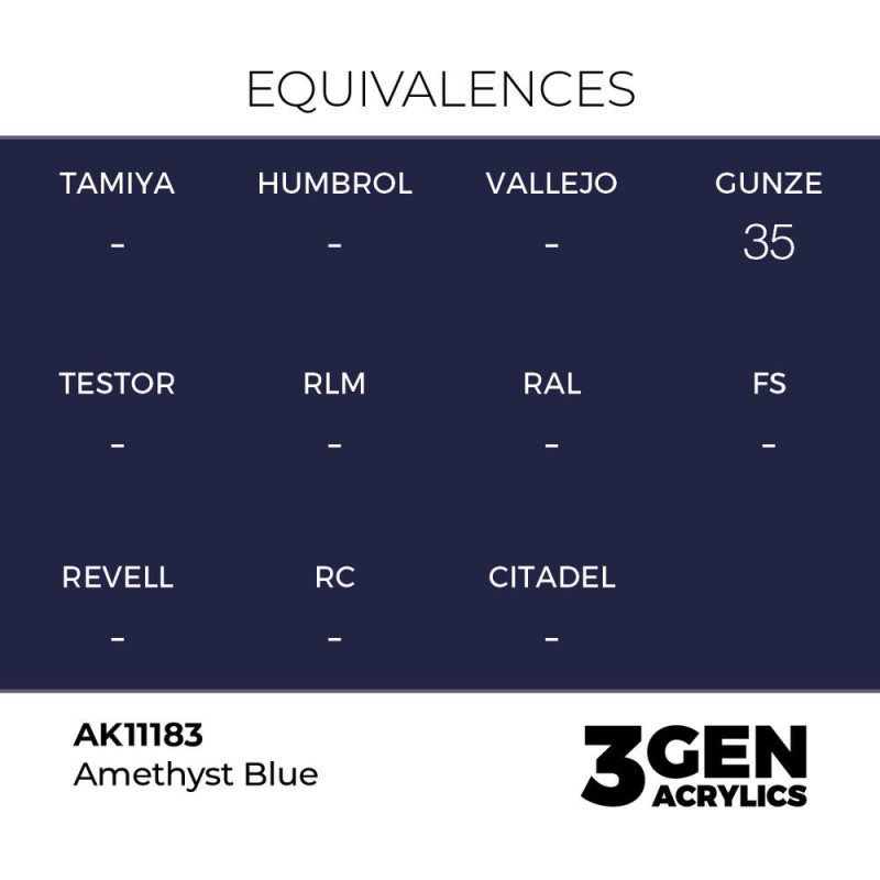  AK - Peinture 3gen : Amethyst Blue - 17 ml