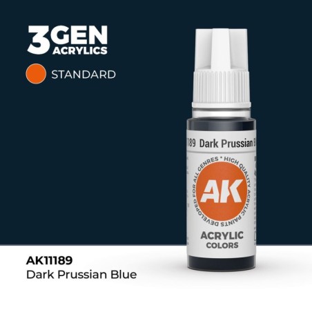 AK - Peinture 3gen : Dark Prussian Blue - 17 ml
