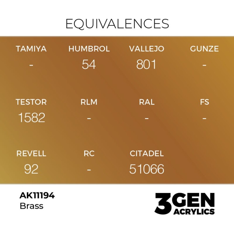  AK - Peinture 3gen : Brass - 17 ml