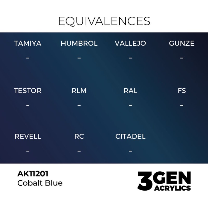  AK - Peinture 3gen : Cobalt Blue - 17 ml