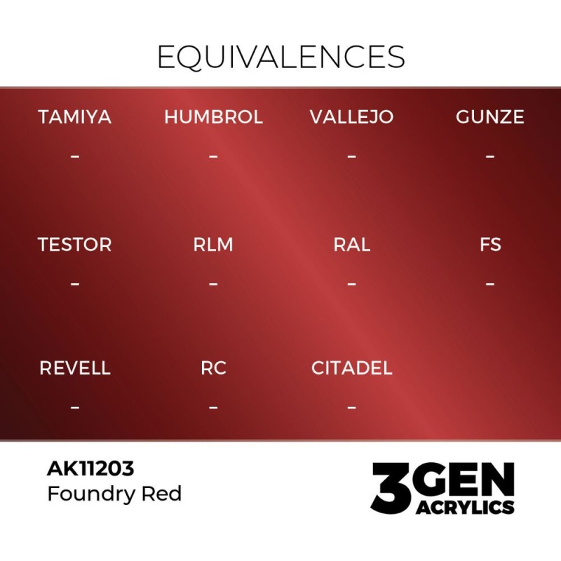  AK - Peinture 3gen : Foundry Red - 17 ml