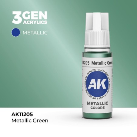 AK - Peinture 3gen : Metallic Green - 17 ml