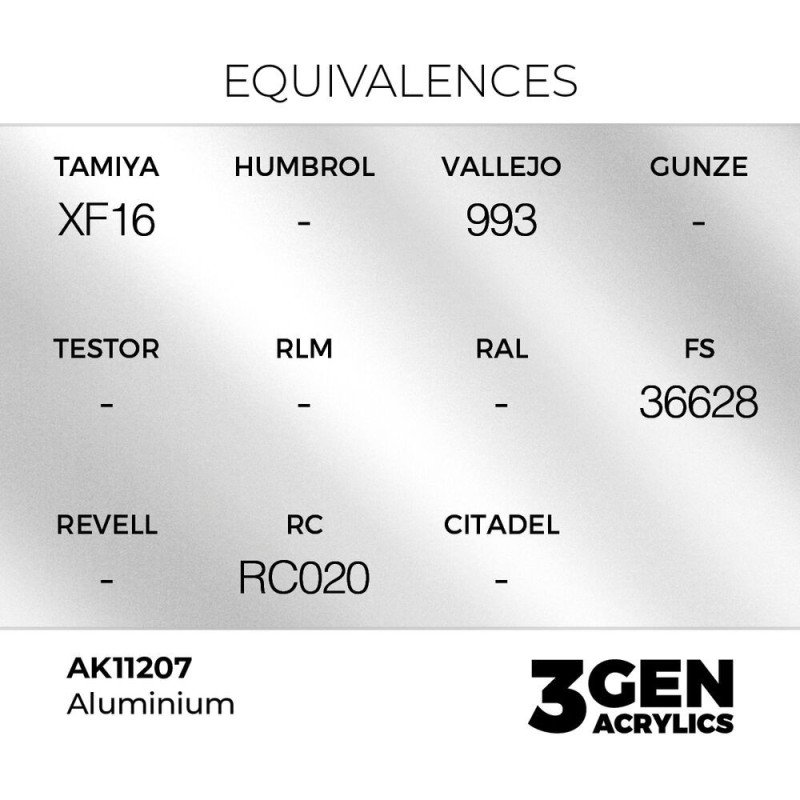  AK - Peinture 3gen : Aluminium - 17 ml