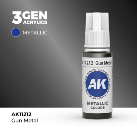 AK - Peinture 3gen : Gun Metal - 17 ml