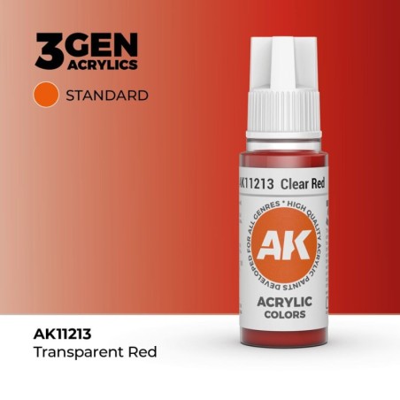 AK - Peinture 3gen : Clear Red - 17 ml