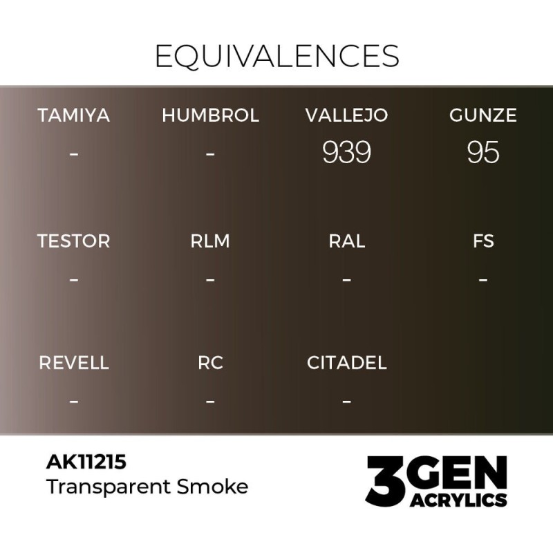  AK - Peinture 3gen : Clear Smoke - 17 ml