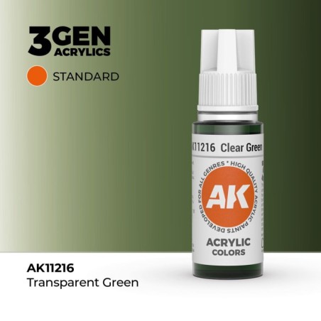 AK - Peinture 3gen : Clear Green - 17 ml