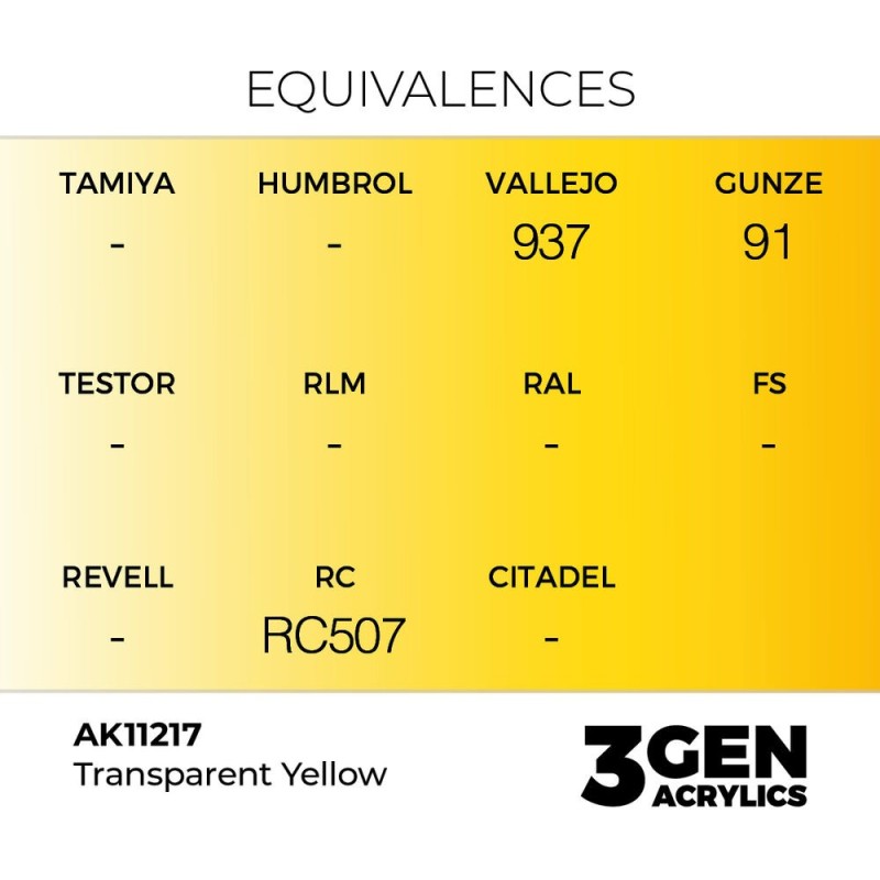 AK - Peinture 3gen : Clear Yellow - 17 ml