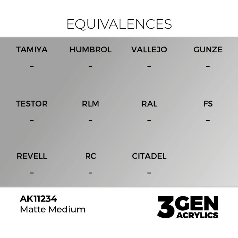  AK - Peinture 3gen : Matte Medium - 17 ml
