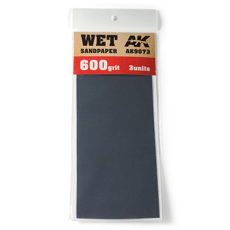AK - Outil : Wet Sandpaper 600 Grit. 3 units