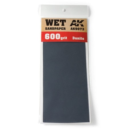 AK - Outil : Wet Sandpaper 600 Grit. 3 units