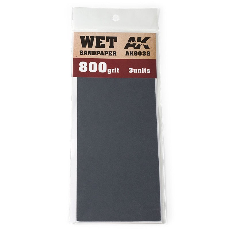 AK - Outil : Wet Sandpaper 800 Grit. 3 units