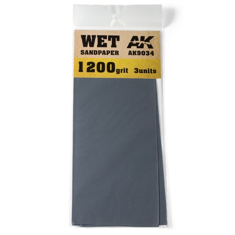 AK - Outil : Wet Sandpaper 1200 Grit. 3 units