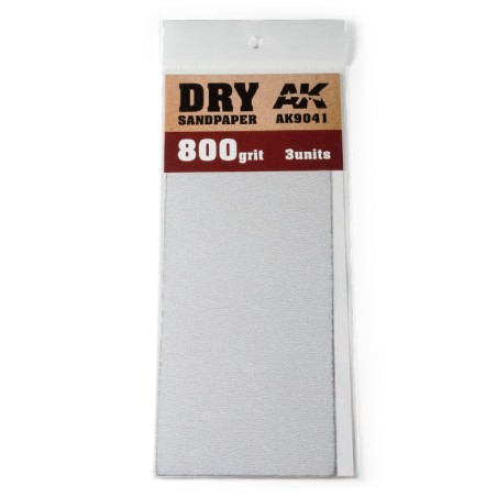 AK - Outil : Dry Sandpaper 800 Grit. 3 units