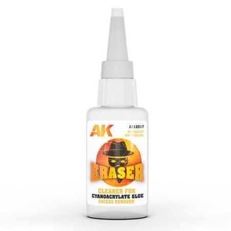 AK - Colle : Eraser Cleaner For Cyanocrylate (Excess Remover) / Limpiador Para Pegamento De Cianoacrilato (Eliminador De Exceso)