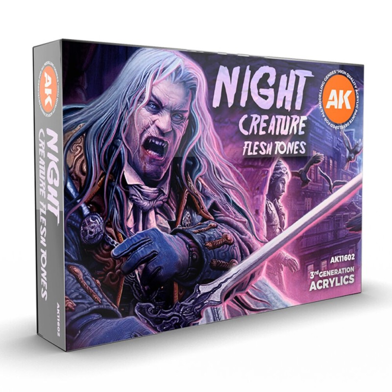 AK - Set de peintures 3gen : Night Creatures Flesh Tones