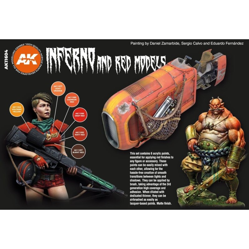  AK - Set de peintures 3gen : Inferno And Red Creatures
