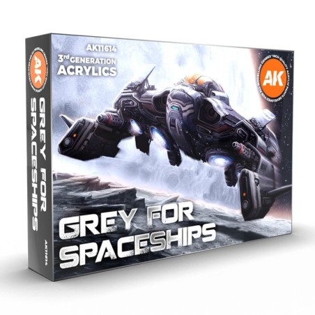 AK - Set de peintures 3gen : Grey For Spaceships