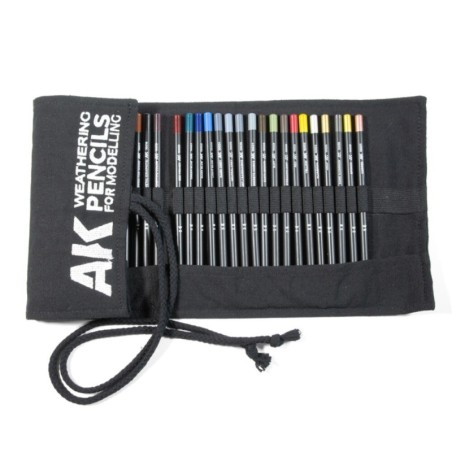 AK - Set de crayons Weathering : Full Range Cloth Case (37 waterpencil colors)