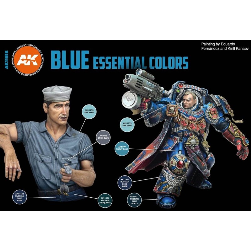  AK - Set de peintures 3gen : Blue Essential Colors