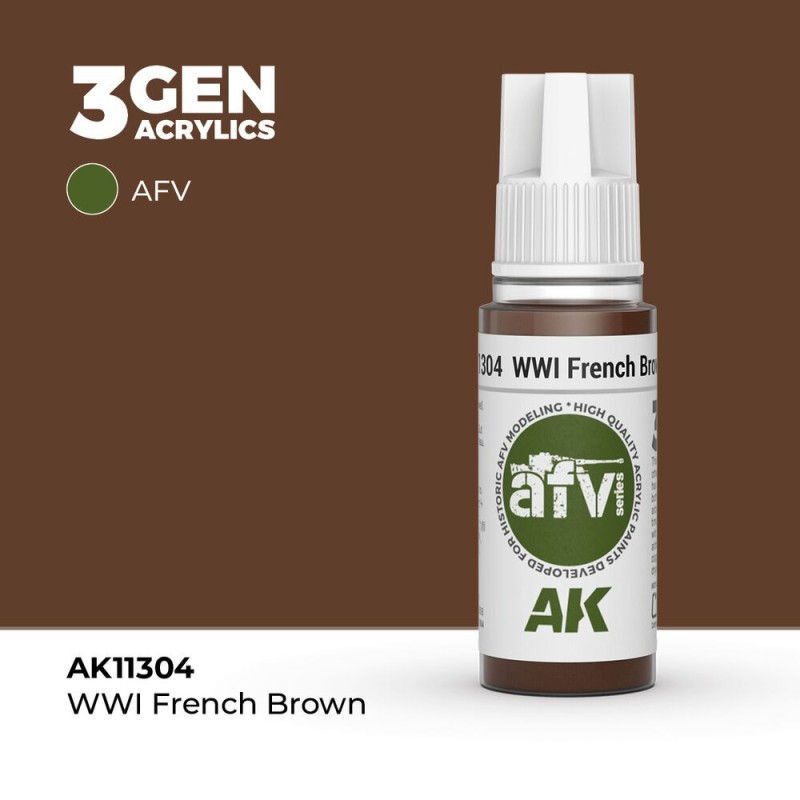 AK - Peinture 3gen : WWI French Brown