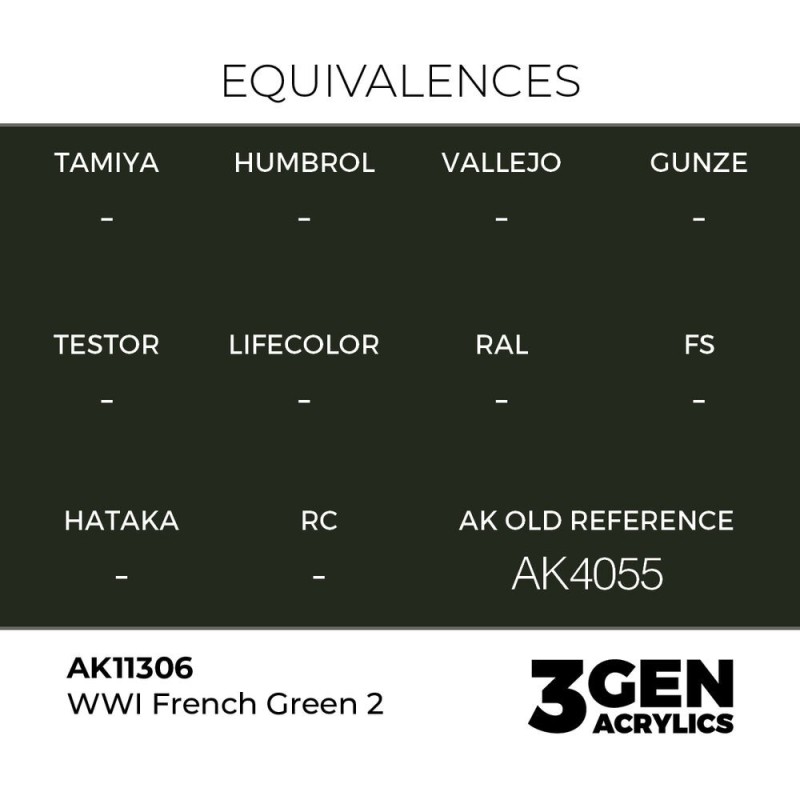  AK - Peinture 3gen : WWI French Green 2