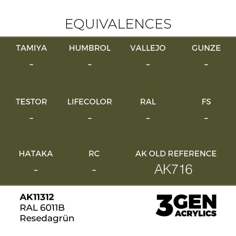  AK - Peinture 3gen : RAL 6011B Resedagrün