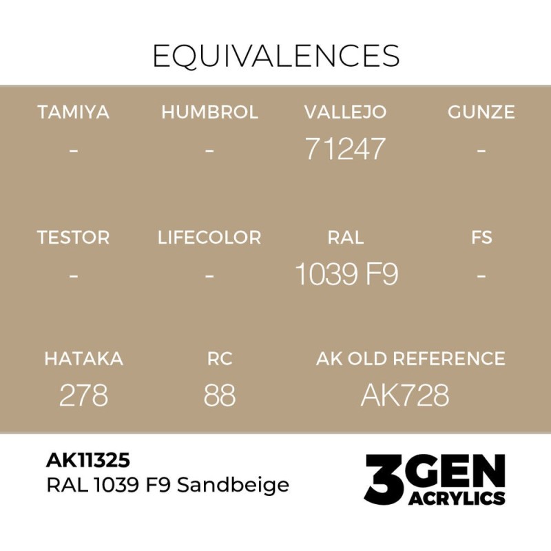  AK - Peinture 3gen : RAL 1039 F9 Sandbeige