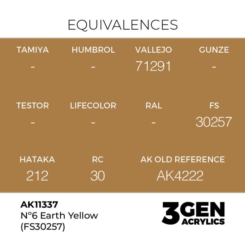  AK - Peinture 3gen : Nº6 Earth Yellow (FS30257)