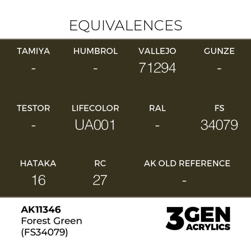  AK - Peinture 3gen : Forest Green (FS34079)
