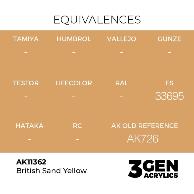  AK - Peinture 3gen : British Sand Yellow