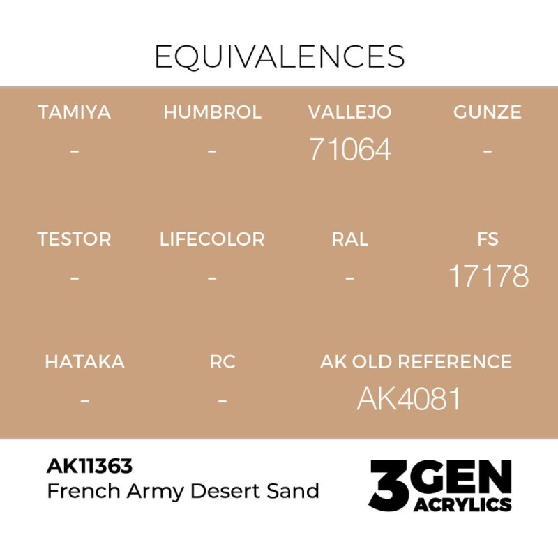  AK - Peinture 3gen : French Army Desert Sand