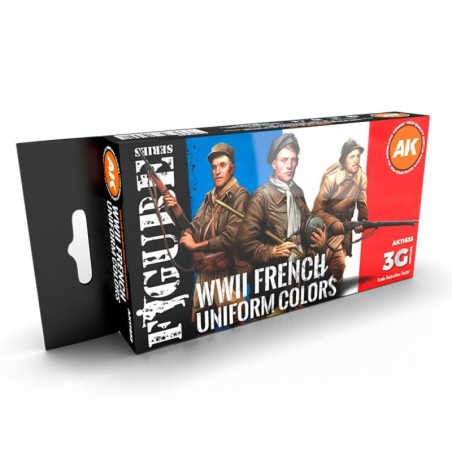 AK - Set de peintures 3gen : French Uniform Colors