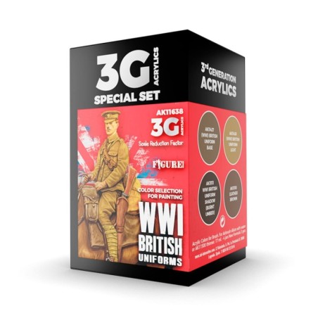 AK - Set de peintures 3gen : WWI British Uniforms