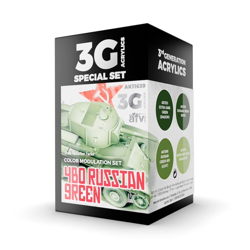AK - Set de peintures 3gen : Modulation 4Bo Russian Green