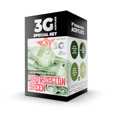 AK - Set de peintures 3gen : Modulation 4Bo Russian Green