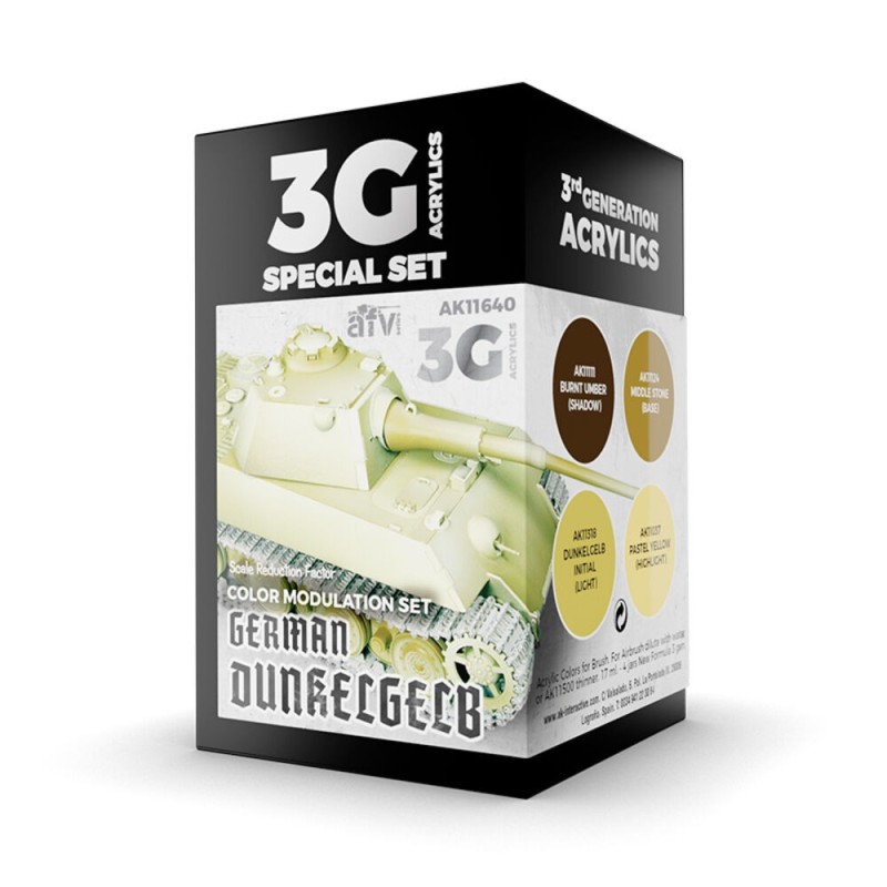 AK - Set de peintures 3gen : Modulation German Dunkelgelb