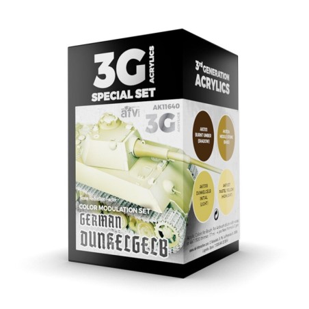 AK - Set de peintures 3gen : Modulation German Dunkelgelb