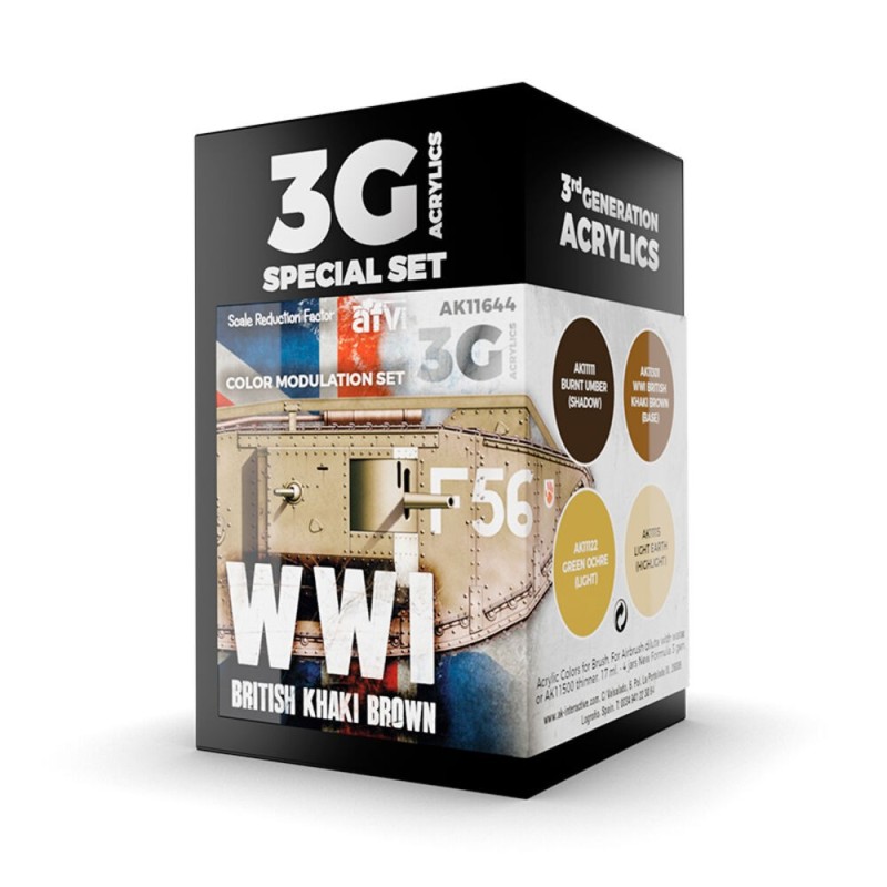 AK - Set de peintures 3gen : Modulation WWI British Colors