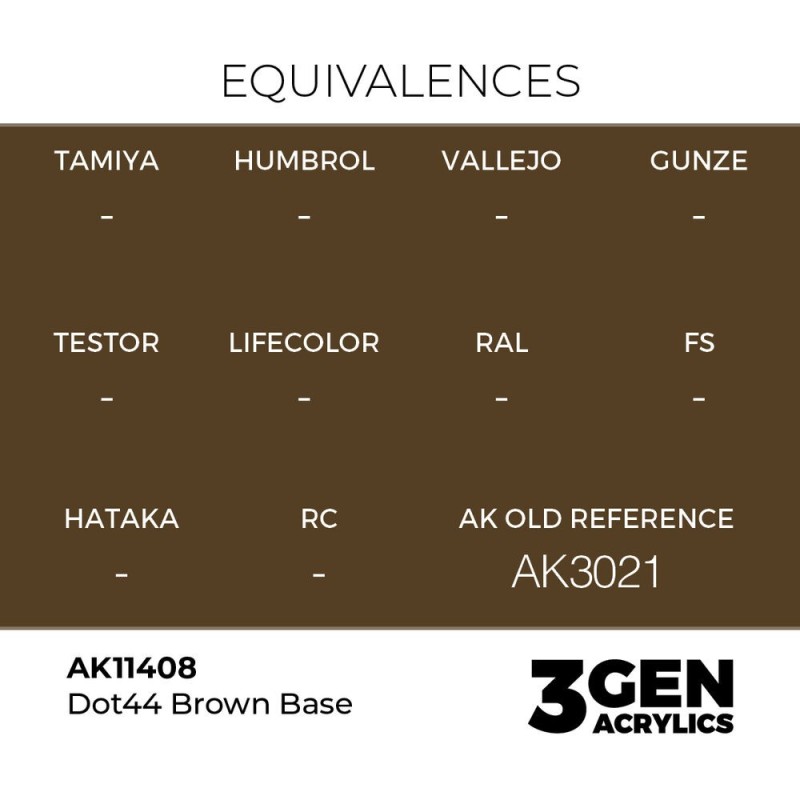  AK - Peinture 3gen : Dot44 Brown Base