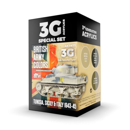 AK - Set de peintures 3gen : British Army Colors Tunisia