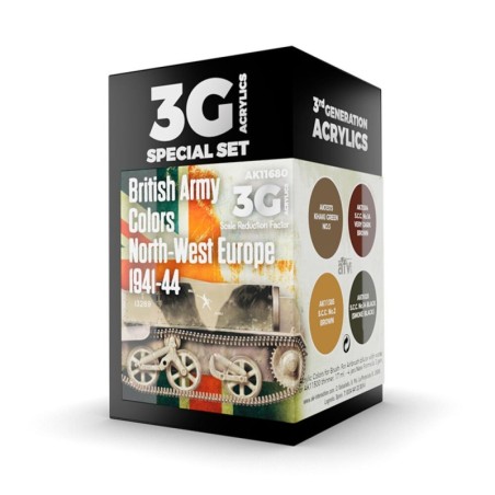 AK - Set de peintures 3gen : British Army Colors Europe 1941 - 44