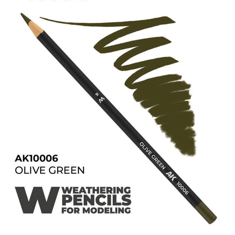 AK - Crayon aquarellable Weathering : Olive Green