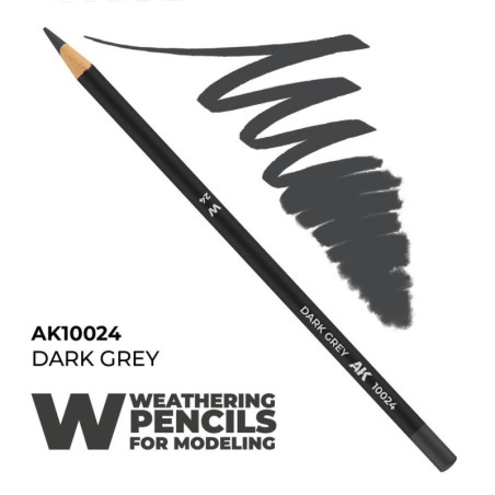 AK - Crayon aquarellable Weathering : Dark Grey