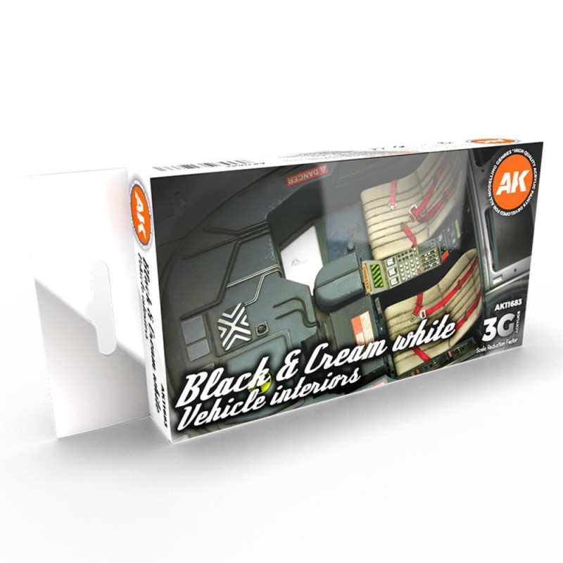 AK - Set de peintures 3gen : Black Interior And Cream White