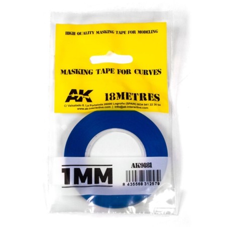 AK - Outil : Blue masking Tape for curves 1 mm