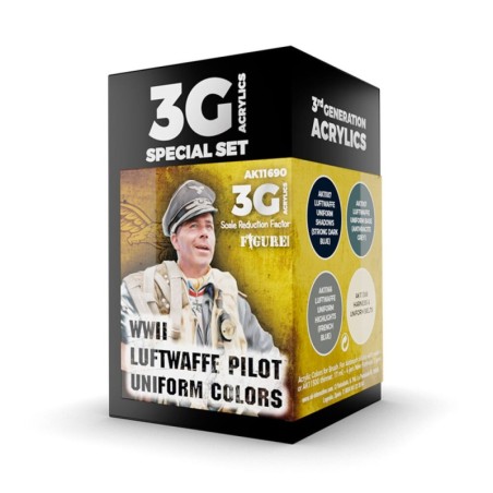 AK - Set de peintures 3gen : WWII Luftwaffe Uniform Colors