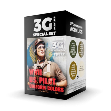 AK - Set de peintures 3gen : WWII US Uniform Colors
