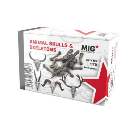 AK - Kit de modélisme : Animal Skulls & Skeletons 1: 72